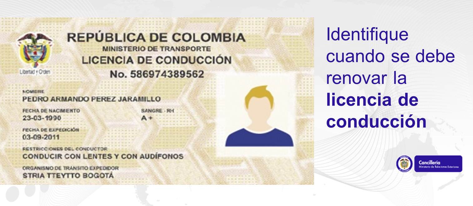 Renovaci N De Licencias De Conducir Colombianas Consulado De Colombia