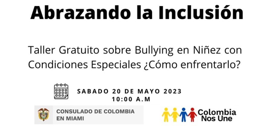 Participa del taller gratuito sobre Bullying en niñez con condiciones especiales del 20 de mayo