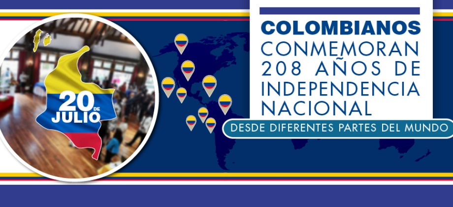 Colombianos conmemoran 208 años de Independencia Nacional