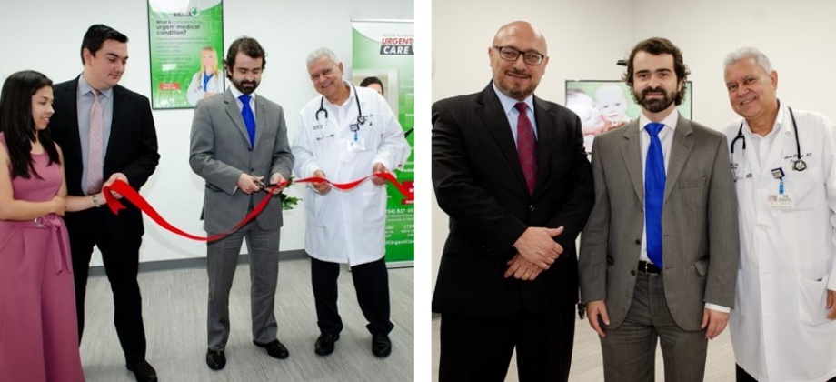 Cónsul de Colombia asistió a la asistió a la inauguración del South Florida Urgent Care