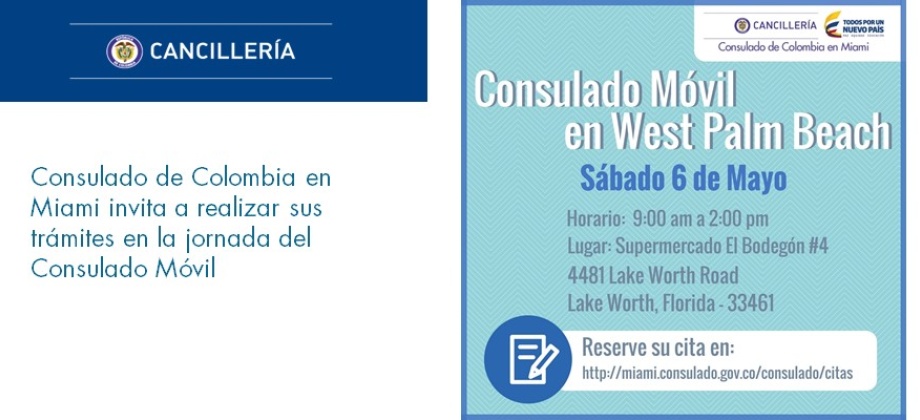 Consulado de Colombia en Miami invita a realizar sus trámites en el Consulado Móvil