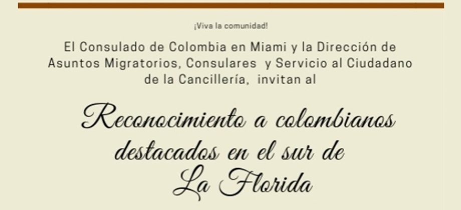 Consulado de Colombia en Miami invita al reconocimiento a colombianas destacadas en la Florida