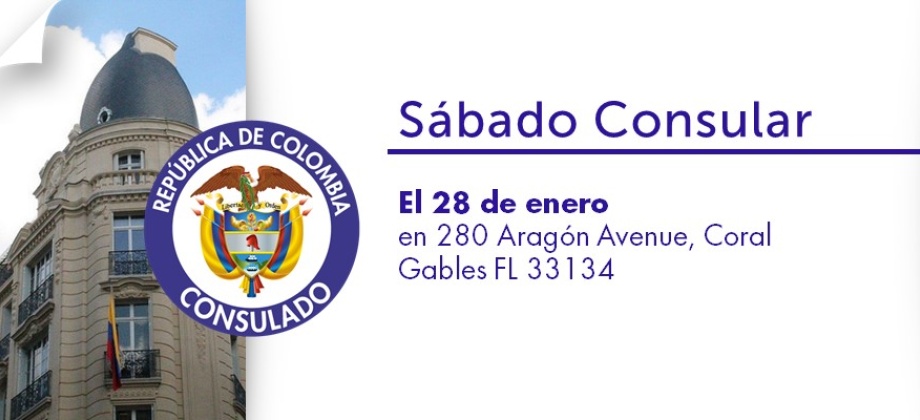 Consulado de Colombia en Miami invita al Sábado Consular 