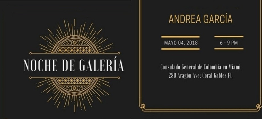 Consulado de Colombia en Miami informa que la Noche de Galería del 4 de mayo de 2018 será con el artista Fernando Dávila 