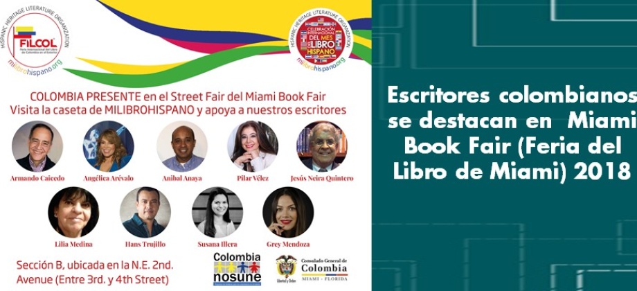 Escritores colombianos se destacan en  Miami Book Fair (Feria del Libro de Miami) 