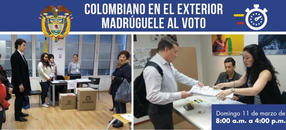 Colombiano en el exterior madrúguele al voto