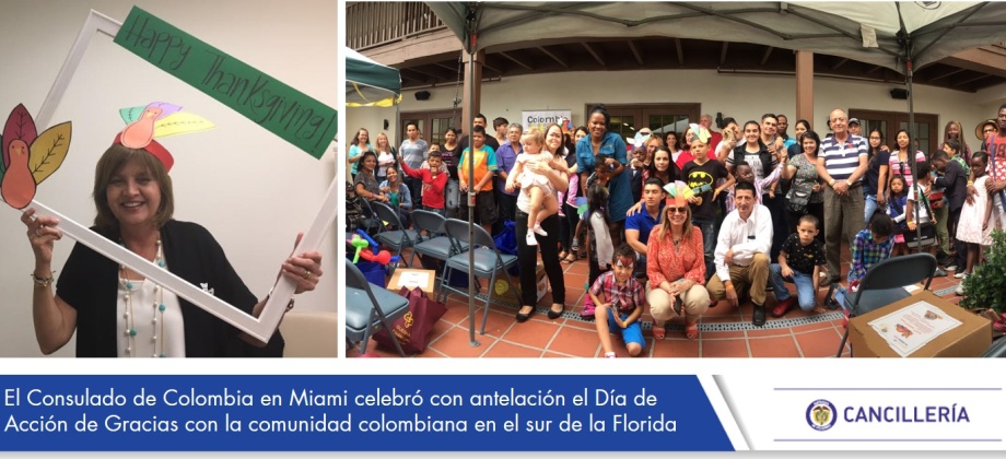 El Consulado de Colombia en Miami celebró con antelación el Día de Acción de Gracias junto a la comunidad colombiana en el sur de La Florida