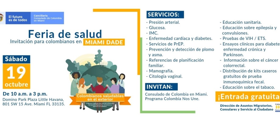 Programación del mes de la salud para colombianos en Miami