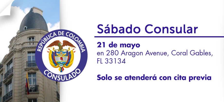 Consulado de Colombia en Miami realizará una jornada de Sábado Consular el próximo 21 de mayo