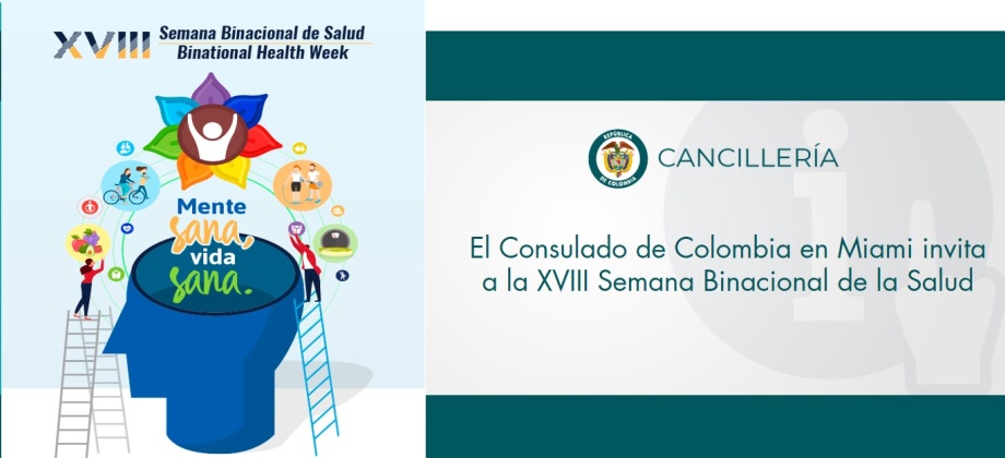 El Consulado de Colombia en Miami invita a la XVIII Semana Binacional de la Salud