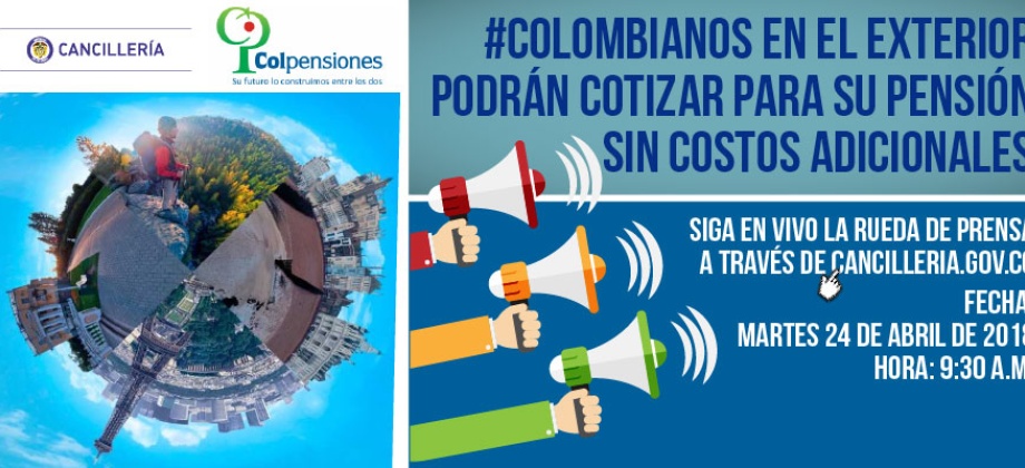 Cotizar pensiones en Colombia desde el exterior será más rápido y fácil. El 24 de abril, conéctese en vivo y conozca cómo