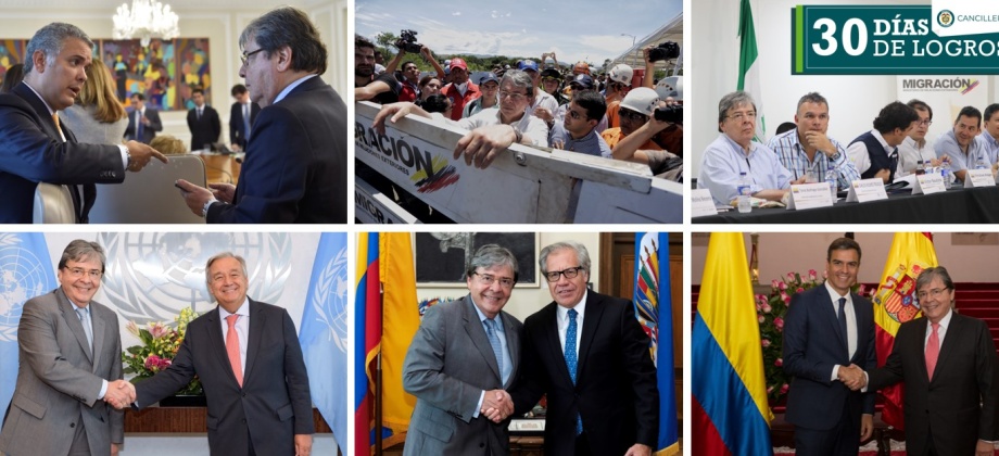 Reconocimiento del impacto regional de la crisis migratoria de Venezuela y formalización del retiro de Unasur, algunos logros de la Cancillería en el primer mes de gestión del Gobierno