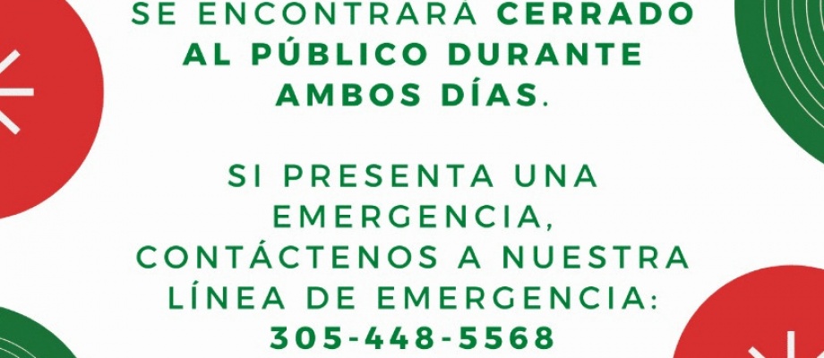 El gobierno federal de Estados Unidos ha anunciado que los días 24 y 31 de diciembre serán feriados federales