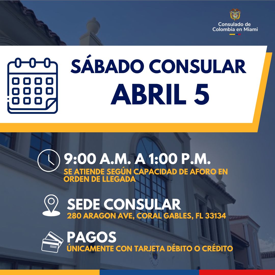 SABADO CONSULAR en abril de 2025