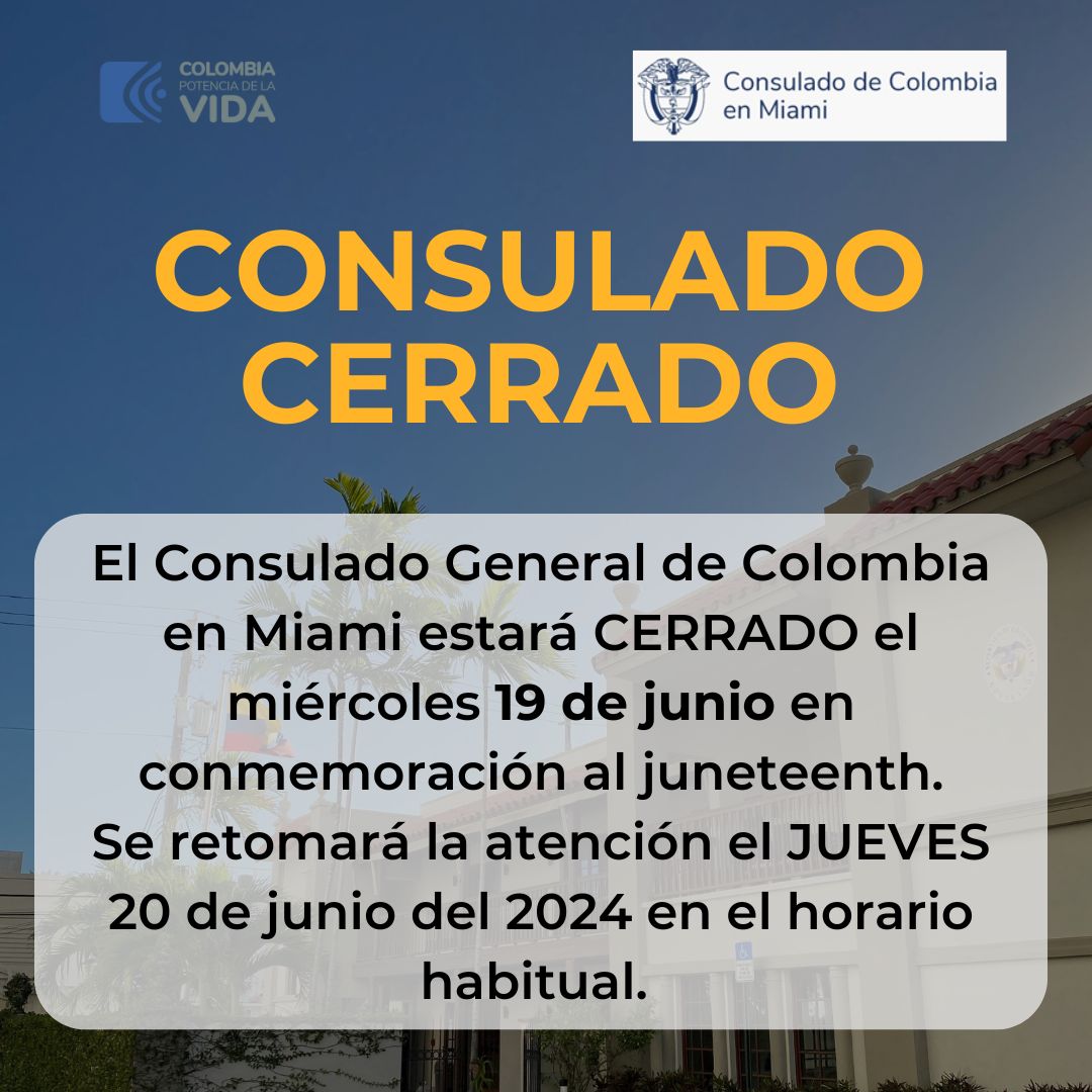 Cerrado el consulado en Junio