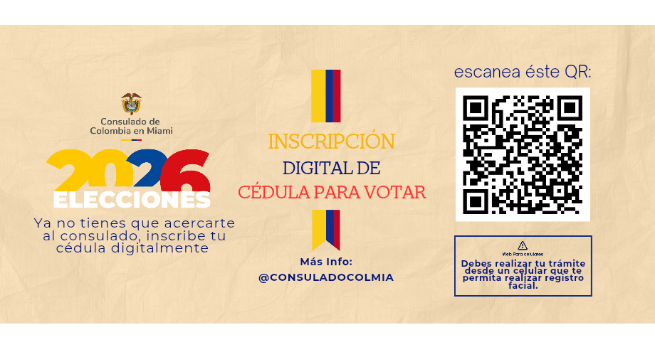 Inscripción digital de cédula para votar