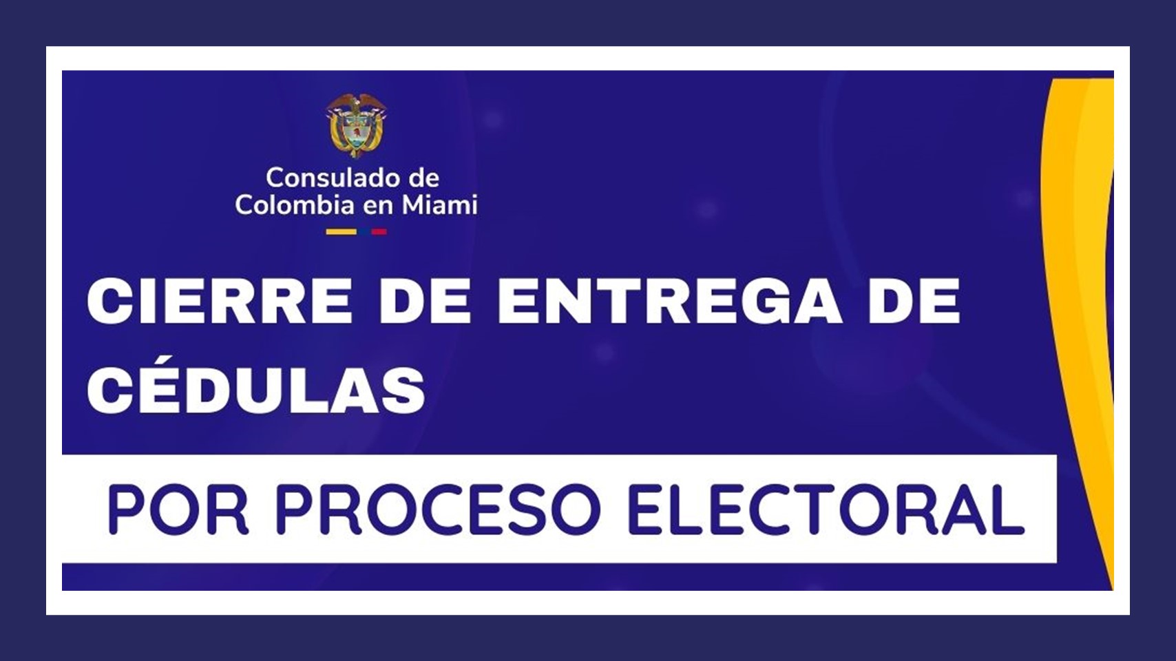 Se suspende temporalmente la entrega de cédulas en el Consulado de Colombia en Miami 