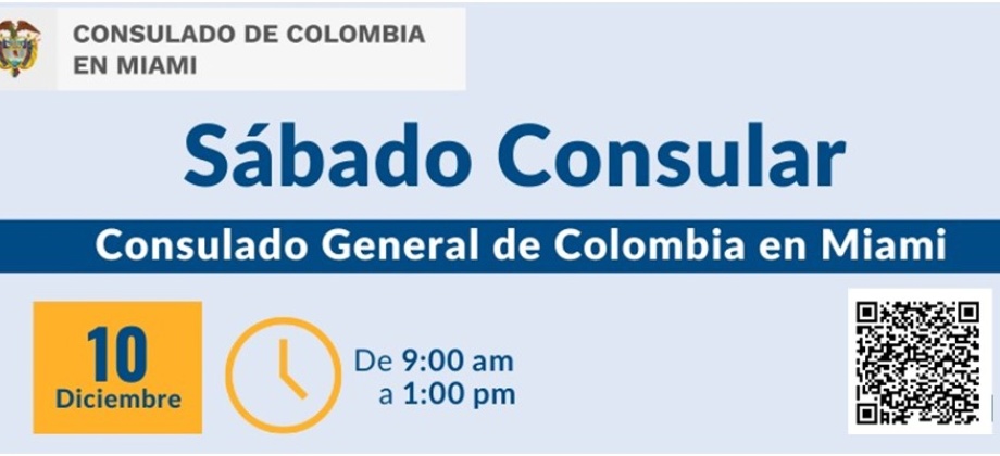 Asiste a la jornada del Sábado Consular que se realizará el 10 de diciembre