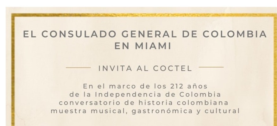 Consulado de Colombia en Miami realizará el Foro de Historia Colombiana