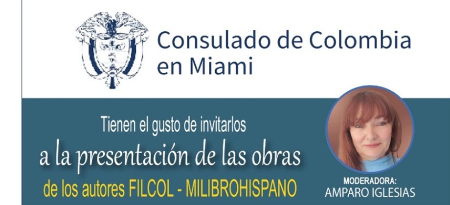 Este jueves 1 de agosto de 2024 se presentan las obras de los autores FILCOL-MILIBROHISPANO