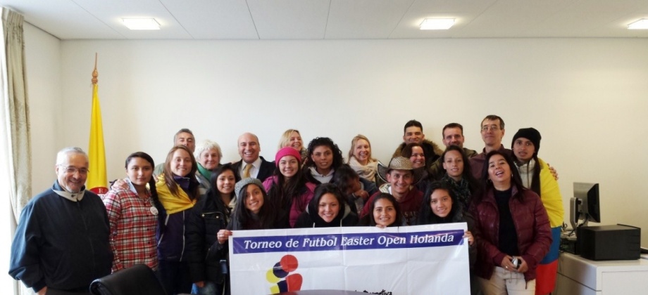 Delegación deportiva colombiana visitó el Consulado General en Ámsterdam