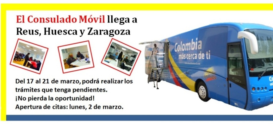 Consulado Móvil del 17 al 21 de marzo 