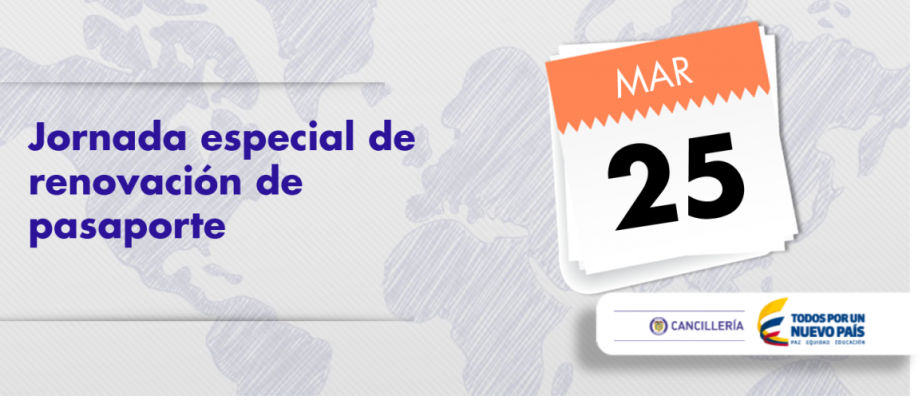 Consulado en Orlando, renovación pasaporte, jornada especial, 25 de marzo