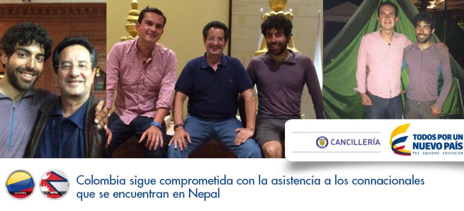 Colombia sigue comprometida asistiendo a los connacionales en Nepal