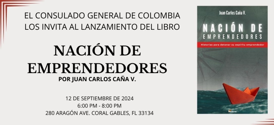 Lanzamiento el libro "Nación de Emprendedores" en el Consulado de Colombia en Miami