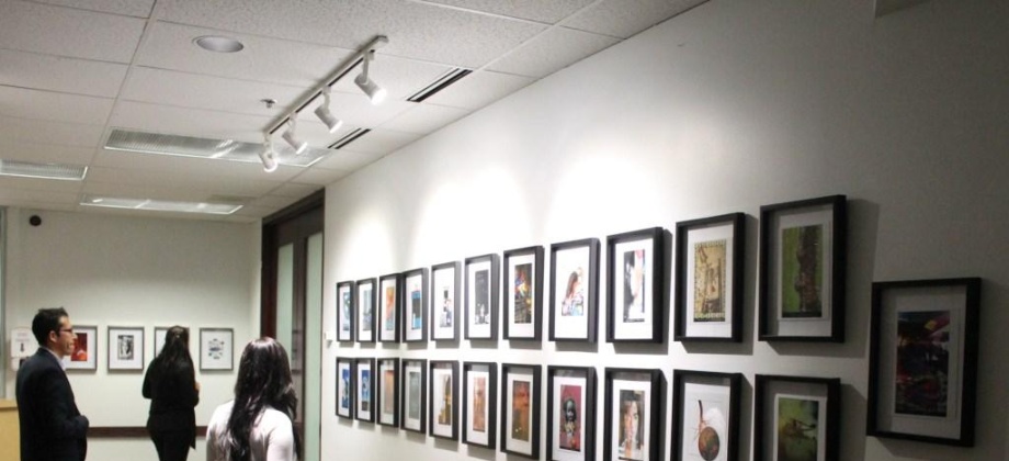 Arte en las paredes del Consulado de Colombia en Montreal