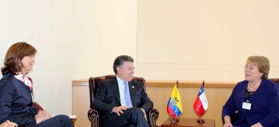 Proceso de paz en Colombia, tema de la reunión del Presidente Juan Manuel Santos con su homóloga chilena Michelle Bachelet