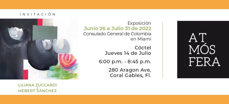 El Consulado de Colombia en Miami invita a la Noche de Galería, el 14 de julio de2022
