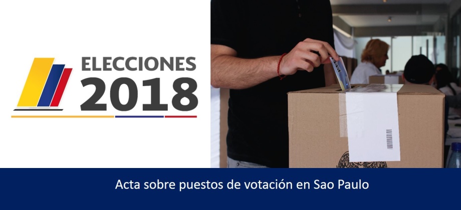 Acta sobre puestos de votación en Sao Paulo