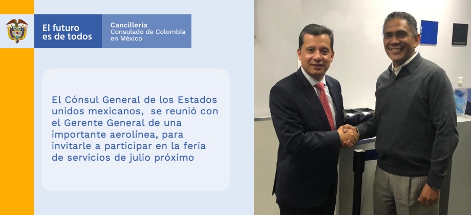 Cónsul de Colombia Luis Oswaldo Parada Prieto sostuvo una reunión con el Licenciado Mauro Arredondo 
