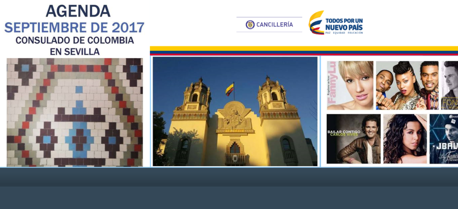 El Consulado de Colombia en Sevilla invita a las actividades que realizará en septiembre de 2017