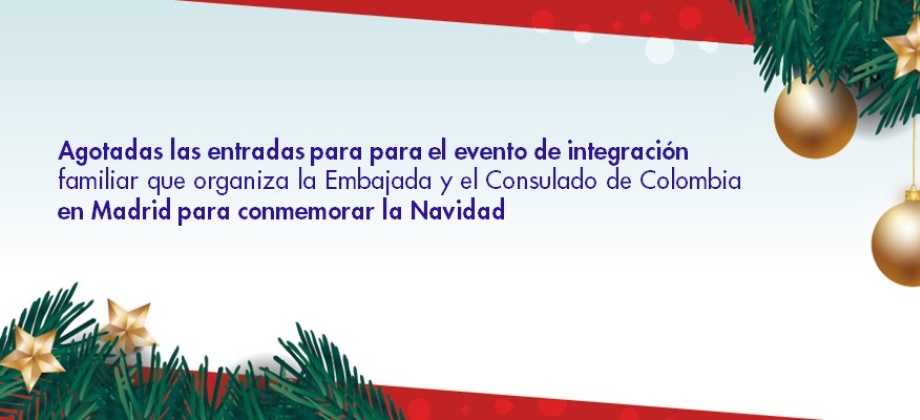 Agotadas las entradas para para el evento de integración familiar que organiza la Embajada y el Consulado de Colombia en Madrid 