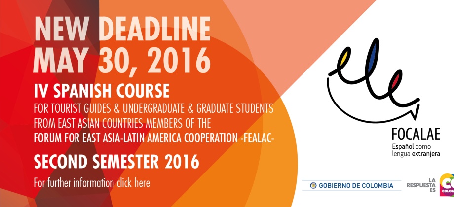 Bases of the call IV Spanish as a Foreign Language Course for tourist guides and undergraduate and graduate students from Fealac South-East Asian countries