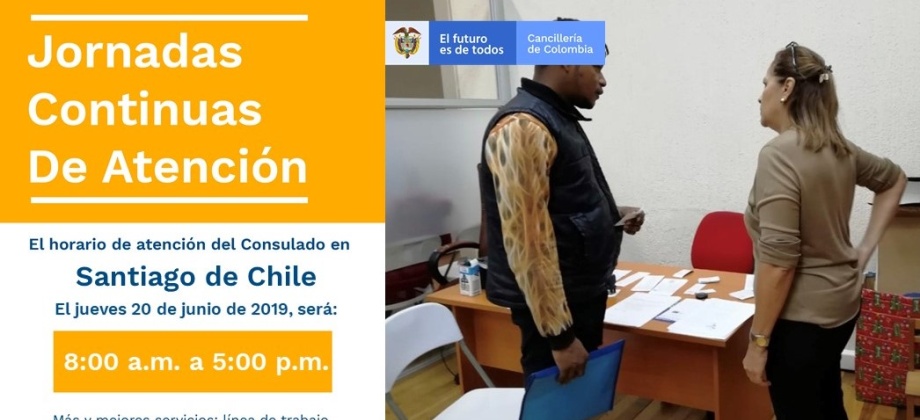 Jornada Continua de Atención en el Consulado de Colombia 