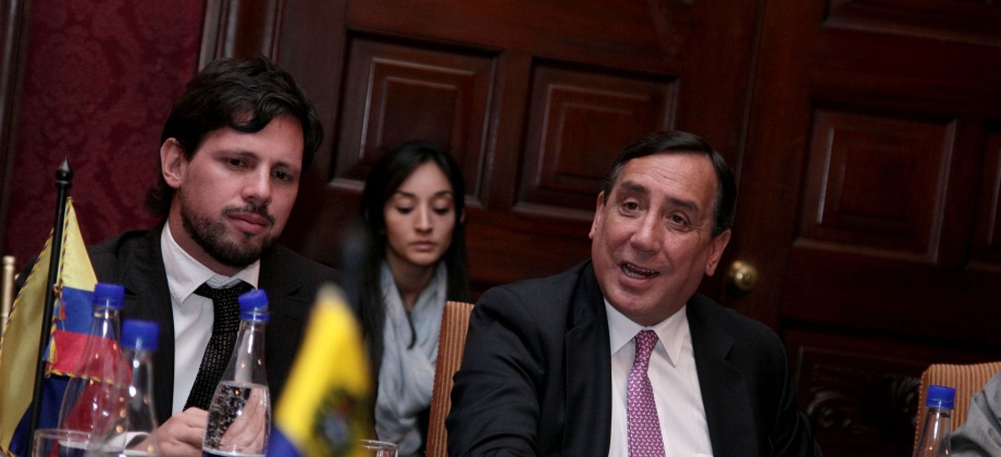 El Embajador Pérez participó, entre otras, en la  reunión de la comisión binacional para asuntos Sociales y de Frontera con Venezuela. Foto: OP-Cancillería.