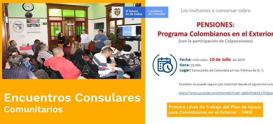 El 10 de julio se realizará el Encuentro Consular Comunitario en el Consulado de Colombia en Islas Canarias