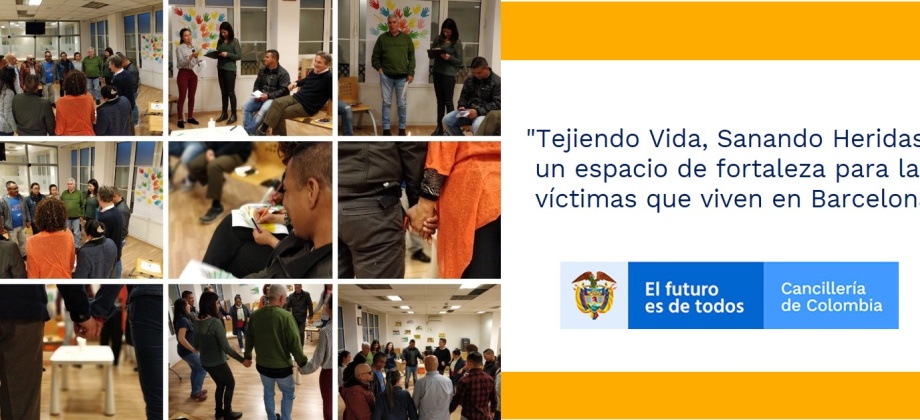 "Tejiendo Vida, Sanando Heridas", un espacio de fortaleza para las víctimas que viven en Barcelona