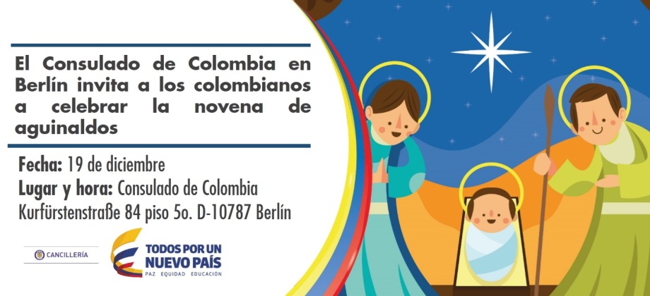 El Consulado de Colombia en Berlín invita a celebrar la Navidad con la tradicional novena y villancicos