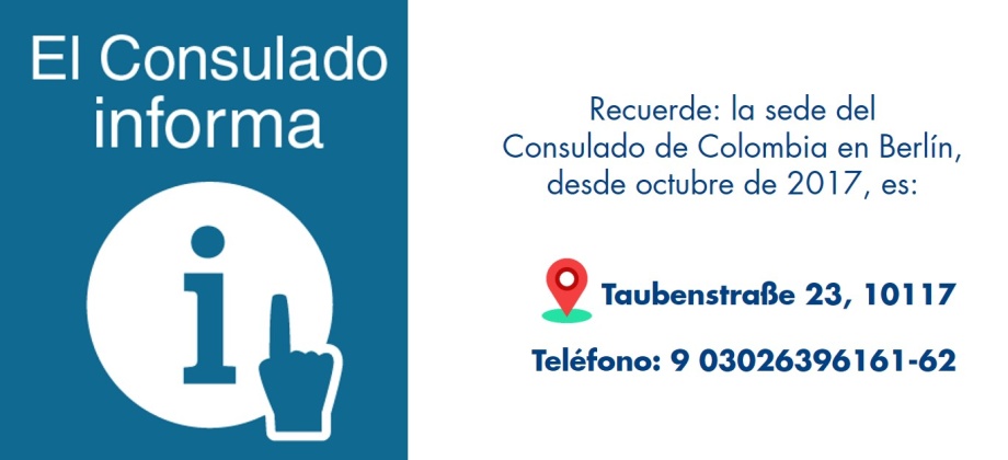 Recuerde: Consulado de Colombia en Berlín trasladó su sede desde octubre de 2017