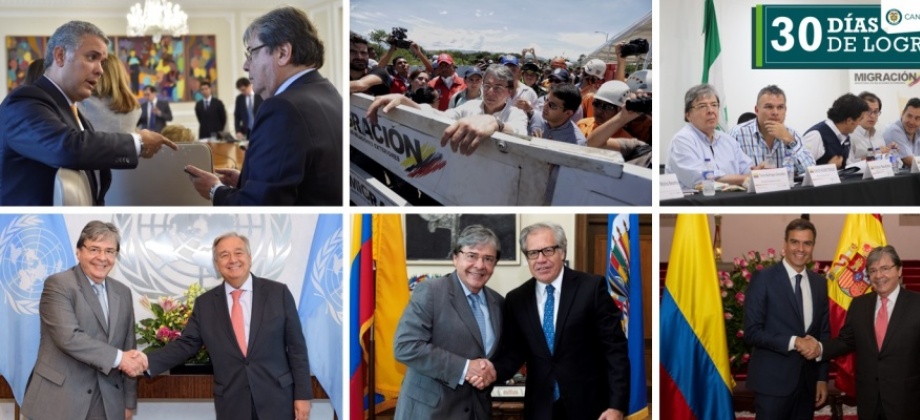 Reconocimiento del impacto regional de la crisis migratoria de Venezuela y formalización del retiro de Unasur, algunos logros de la Cancillería en el primer mes de gestión del Gobierno