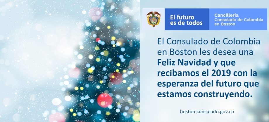 El Consulado de Colombia en Boston les desea una Feliz Navidad 