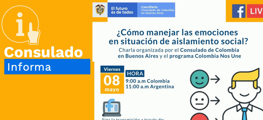 Conferencia: “¿Cómo manejar las emociones en situación de aislamiento social?”