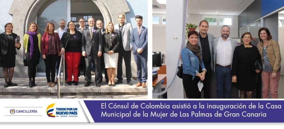 Cónsul de Colombia asistió a la inauguración de la Casa Municipal de la Mujer de Las Palmas de Gran Canaria