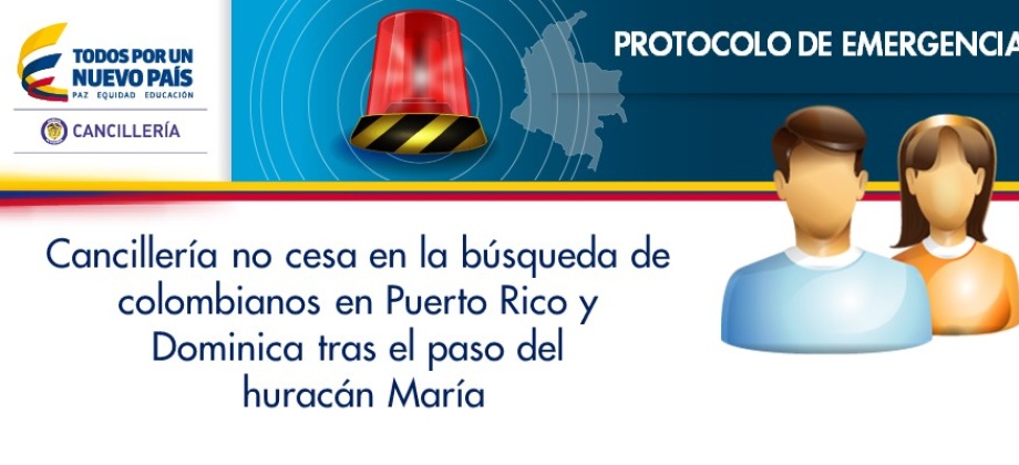 Cancillería no cesa en la búsqueda de colombianos tras el paso del huracán María