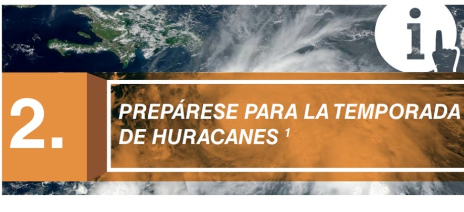 Cartilla con mensajes de preparación y alistamiento ante huracanes