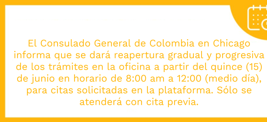 Reapertura gradual y progresiva de los trámites en la oficina a partir del quince (15) de junio de 2020